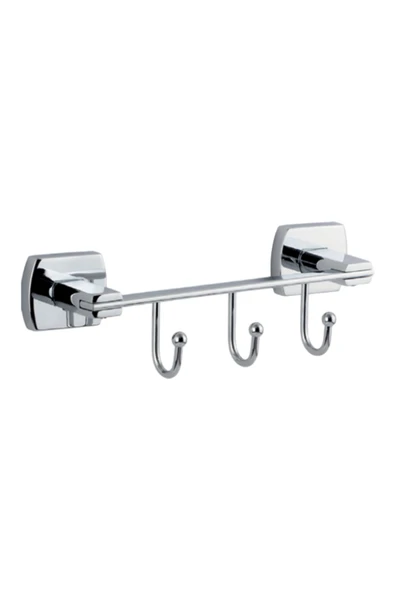ÇELİK BANYO Paslanmaz Pirinç MLN10-012 Milano 3’lü Askılık Krom - Resim 3