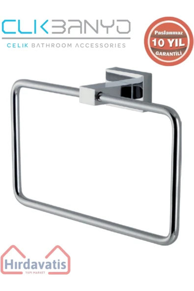 ÇELİK BANYO Paslanmaz Pirinç Kenzo Kare Havluluk ürün görseli 1