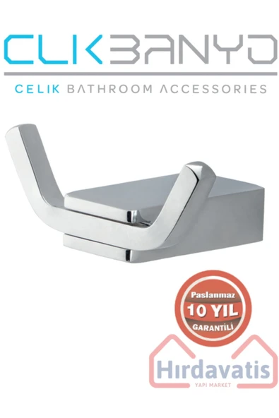 CLK BANYO Paslanmaz Pirinç Titanik Bornozluk Havlu Askısı ürün görseli 1