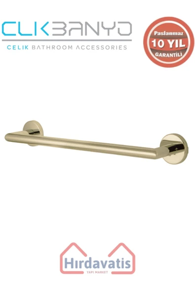ÇELİK BANYO Paslanmaz Pirinç Flora Küvet Kolu 60cm Altın Sarı Gold ürün görseli 1