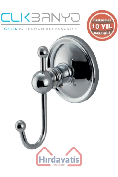ÇELİK BANYO Paslanmaz Pirinç Bella Çıkmalı Tekli Askılık ürün görseli 1