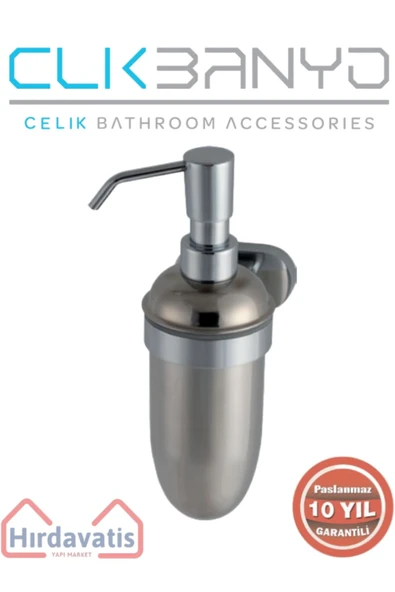 ÇELİK BANYO Paslanmaz Pirinç Zirve Metal Montajlı Sıvı Sabunluk ürün görseli 1