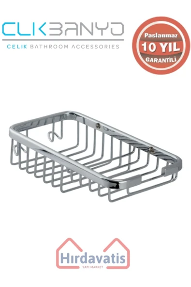 ÇELİK BANYO Paslanmaz Pirinç Mercan Lifli 10x19 cm Sabunluk Şampuanlık Ve Köşe Süngerlik ürün görseli 1