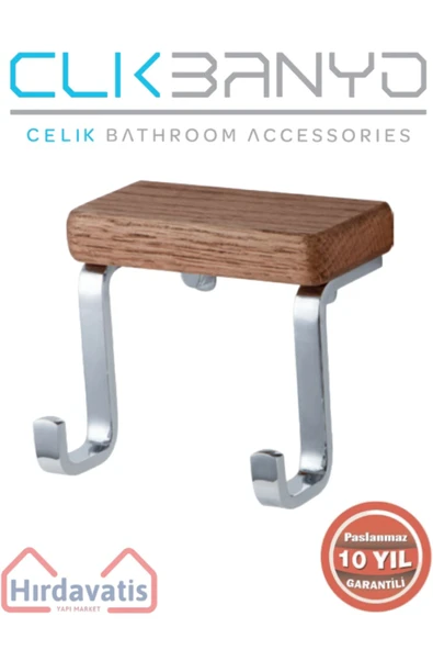 ÇELİK BANYO Paslanmaz Pirinç Selvi 2’li Askılık ürün görseli 1