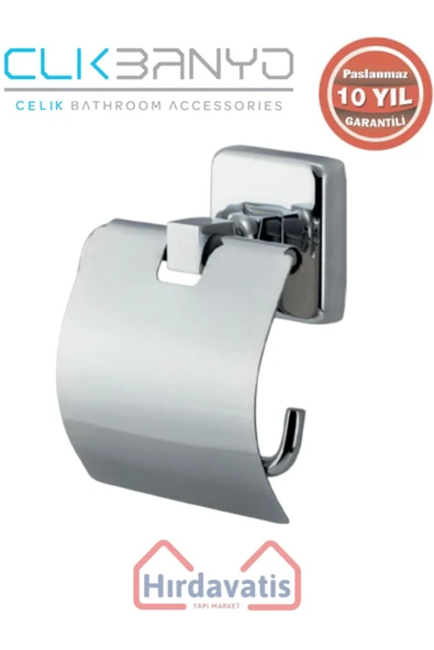 ÇELİK BANYO Paslanmaz Pirinç Kumru Geniș Kapaklı Kağıtlık ürün görseli 1