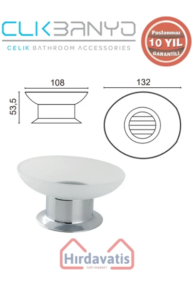 ÇELİK BANYO Paslanmaz Pirinç Dilek Set Üstü Sabunluk - Resim 2