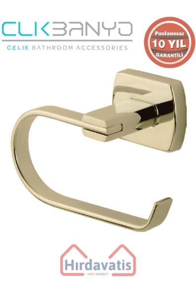ÇELİK BANYO Paslanmaz Pirinç Milano Açık Kağıtlık Altın Sarı Gold ürün görseli 1