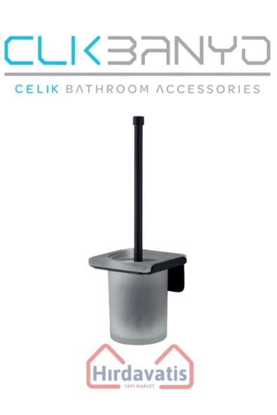 ÇELİK BANYO Paris DKP Montajlı  Klozet Fırçalık Mat Siyah ürün görseli 1