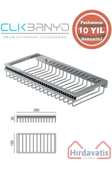 ÇELİK BANYO Paslanmaz Pirinç Swwor Lamalı ?ampuanlık Tekli 15x25cm ürün görseli 1