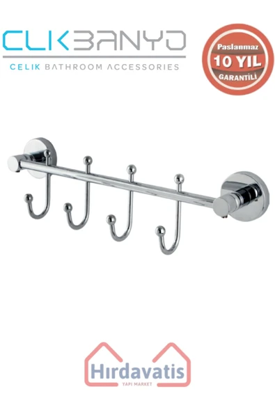 ÇELİK BANYO Paslanmaz Pirinç Dilek 4’lü Askılık ürün görseli 1