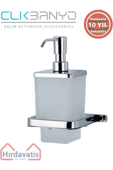 ÇELİK BANYO Paslanmaz Pirinç Mercan Montajlı Sıvı Sabunluk ürün görseli 1