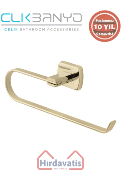 ÇELİK BANYO Paslanmaz Pirinç Milano Açık Kağıt Havluluk Altın Sarı Gold ürün görseli 1