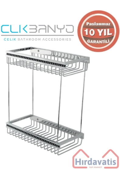 ÇELİK BANYO Paslanmaz Pirinç Swwor Lamalı ?ampuanlık İkili 15x25cm ürün görseli 1