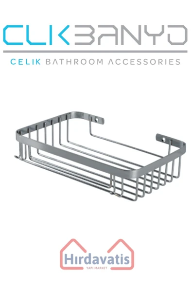 ÇELİK BANYO Taci 304 Tekli 23x15cm Sabunluk Şampuanlık Ve Köşe Süngerlik ürün görseli 1