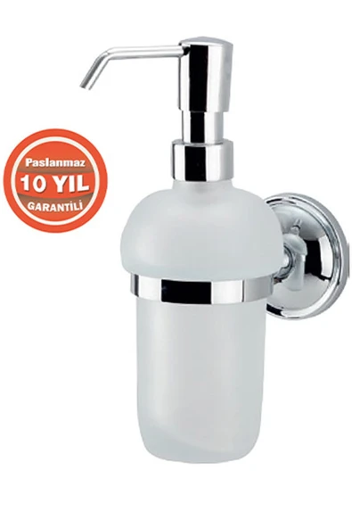 ÇELİK BANYO Paslanmaz Pirinç Bella Camlı Montajlı Sıvı Sabunluk ürün görseli 1