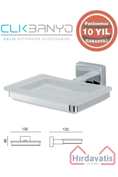 ÇELİK BANYO Paslanmaz Pirinç Tamay Montajlı Katı Sabunluk ürün görseli 1