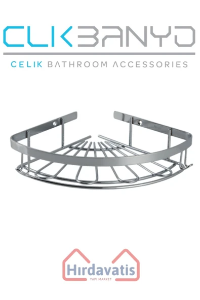 ÇELİK BANYO Zirve 304 Tekli 19x19cm Sabunluk Şampuanlık Ve Köşe Süngerlik ürün görseli 1