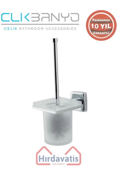 ÇELİK BANYO Paslanmaz Pirinç Kumru Montajlı Klozet Fırçası ürün görseli 1