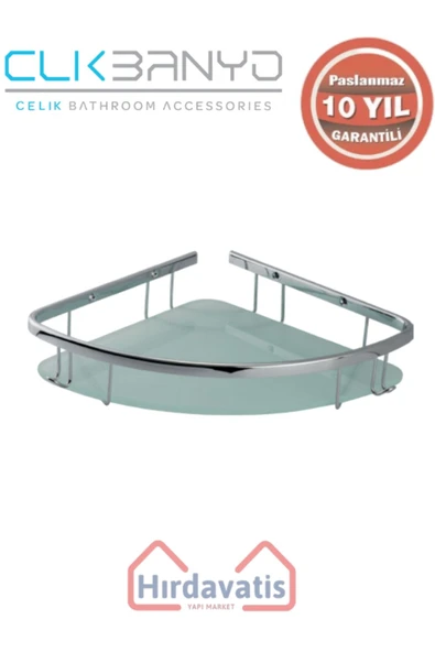 ÇELİK BANYO Paslanmaz Pirinç Karmina Camlı Oval Süngerlik Tekli 18x18cm Sabunluk Şampuanlık Ve Köşe Süngerlik ürün görseli 1