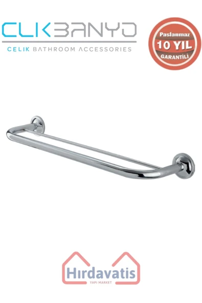 ÇELİK BANYO Paslanmaz Pirinç Bella İkiliUzun Havluluk 50cm ürün görseli 1