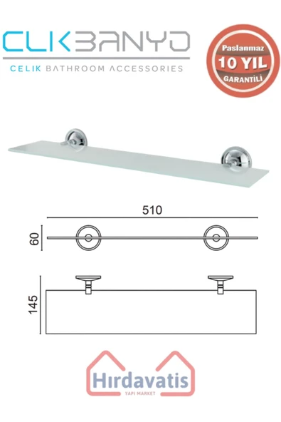 ÇELİK BANYO Paslanmaz Pirinç Bella Etajer ürün görseli 1
