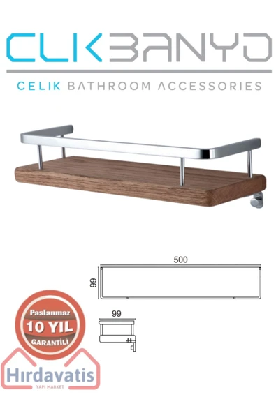 ÇELİK BANYO Paslanmaz Pirinç Selvi Etejer 50cm ürün görseli 1