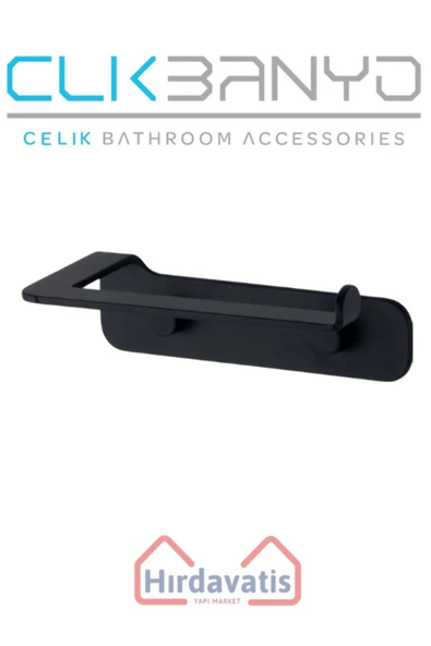 ÇELİK BANYO Paris DKP Kağıtlık Mat Siyah ürün görseli 1