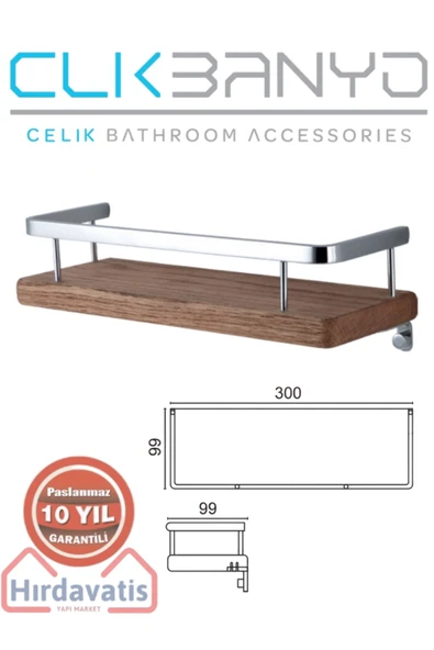 ÇELİK BANYO Paslanmaz Pirinç Selvi Etejer 30cm ürün görseli 1