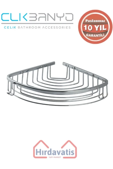 ÇELİK BANYO Paslanmaz Pirinç Destina Krom Tekli 22x22cm Sabunluk Şampuanlık Ve Köşe Süngerlik ürün görseli 1