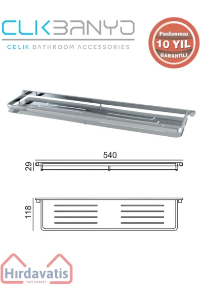 ÇELİK BANYO Paslanmaz Pirinç Mercan Etejer ürün görseli 1
