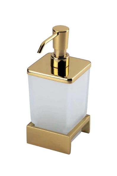 ÇELİK BANYO Paslanmaz Pirinç Kumru Set Üstü Sıvı Sabunluk Altın Sarı Gold ürün görseli 1