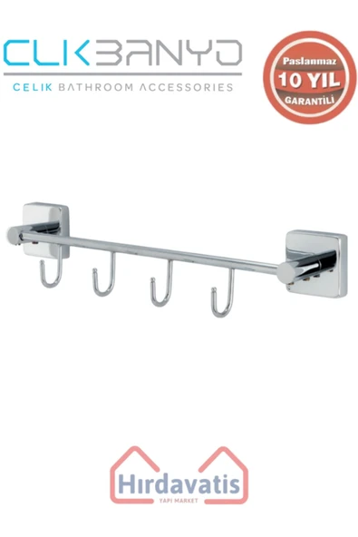 ÇELİK BANYO Paslanmaz Pirinç Vizyon 4’lü Askılık ürün görseli 1