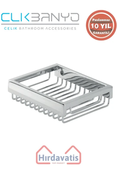 ÇELİK BANYO Paslanmaz Pirinç Kumru Lama Sabunluk 10x12 ürün görseli 1