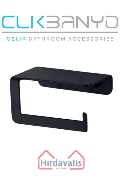 ÇELİK BANYO Paris DKP Kağıtlık Mat Siyah ürün görseli 1