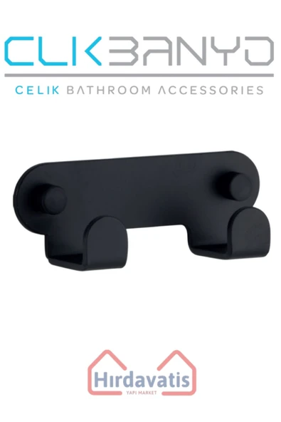 ÇELİK BANYO Paris DKP İkili Askılık Mat Siyah - Resim 3