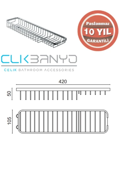 ÇELİK BANYO KÖPRÜ SÜNGERLİK & SABUNLUK - Resim 2