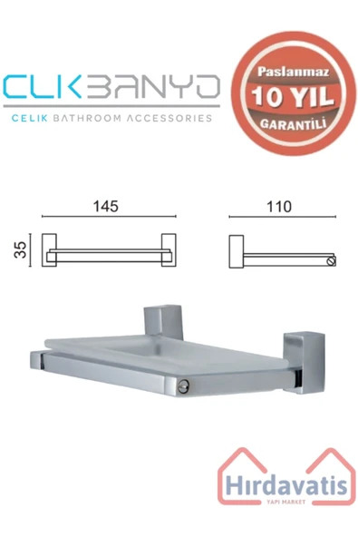 ÇELİK BANYO Paslanmaz Pirinç Swwor Sabunluk - Resim 2