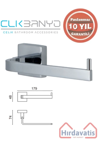 ÇELİK BANYO Paslanmaz Pirinç Tamay Kağıtlık ürün görseli 1