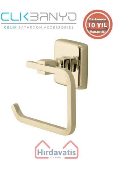 ÇELİK BANYO Paslanmaz Pirinç Kumru Açık Kağıtlık Altın Sarı Gold ürün görseli 1