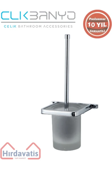 ÇELİK BANYO Paslanmaz Pirinç Mercan Montajlı Klozet Fırçalık ürün görseli 1