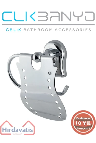 ÇELİK BANYO Paslanmaz Pirinç Lale Delikli Kapaklı Kağıtlık ürün görseli 1