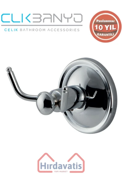 ÇELİK BANYO Paslanmaz Pirinç Bella Çatal Bornozluk ürün görseli 1