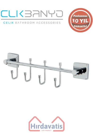 ÇELİK BANYO Paslanmaz Pirinç Vizyon 4’lü Askılık ürün görseli 1