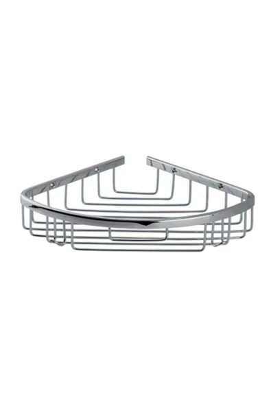 ÇELİK BANYO Paslanmaz Pirinç Zerrin Tekli  22x22cm Sabunluk Şampuanlık Ve Köşe Süngerlik ürün görseli 1