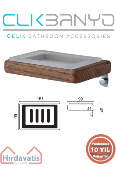 ÇELİK BANYO Paslanmaz Pirinç Selvi Sabunluk ürün görseli 1