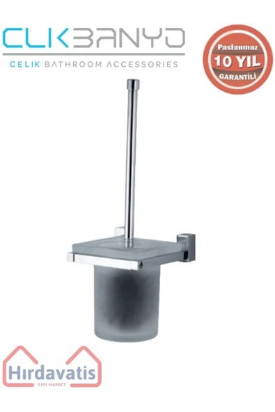 ÇELİK BANYO Paslanmaz Pirinç Swwor Montajlı Klozet Fırçalık ürün görseli 1