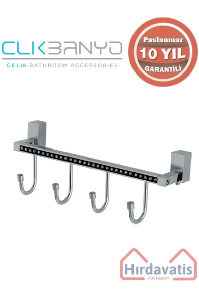 ÇELİK BANYO Paslanmaz Pirinç Swwor 4’lü Askılık ürün görseli 1
