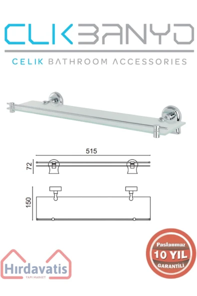 ÇELİK BANYO Paslanmaz Pirinç Lale Etejer ürün görseli 1