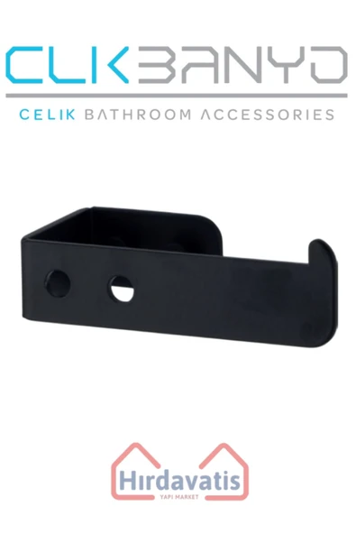 ÇELİK BANYO Paris DKP Kağıtlık Mat Siyah ürün görseli 1