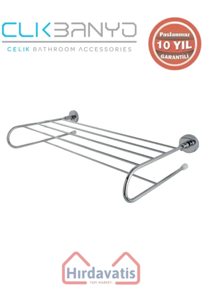 ÇELİK BANYO Paslanmaz Pirinç Dilek Raf Havluluk 45cm ürün görseli 1